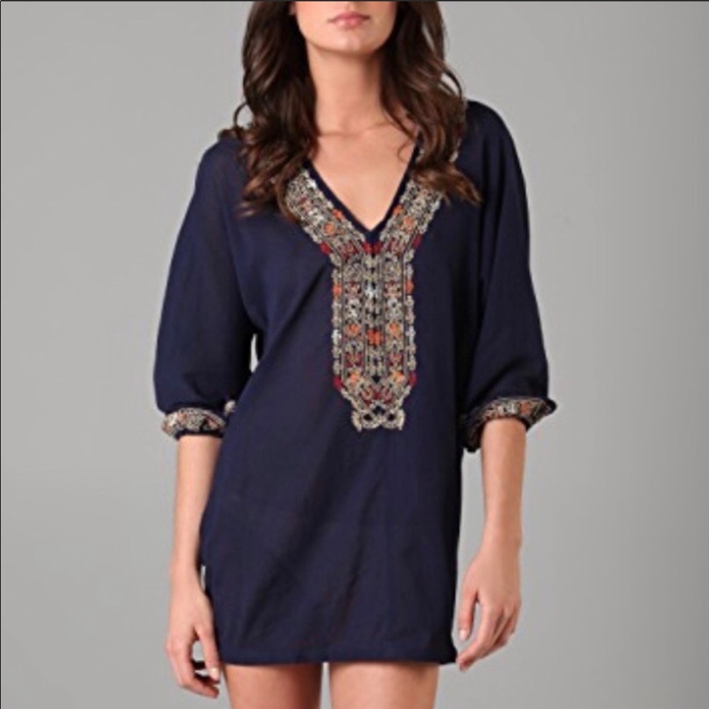 JOIE A LA PLAGE Embroidered Bahamas Coverup Swim Dress Size XS